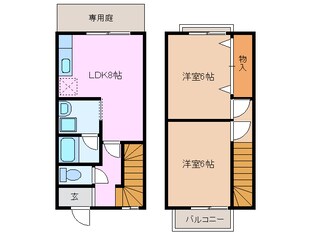 高角駅 徒歩9分 1階の物件間取画像